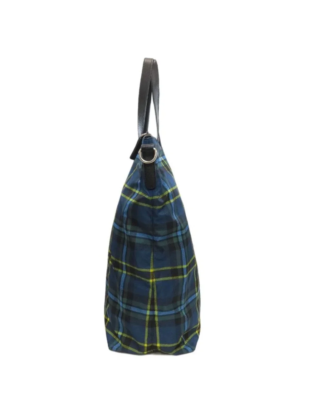 Prada Plaid 2-Way Tote Bag Nylon